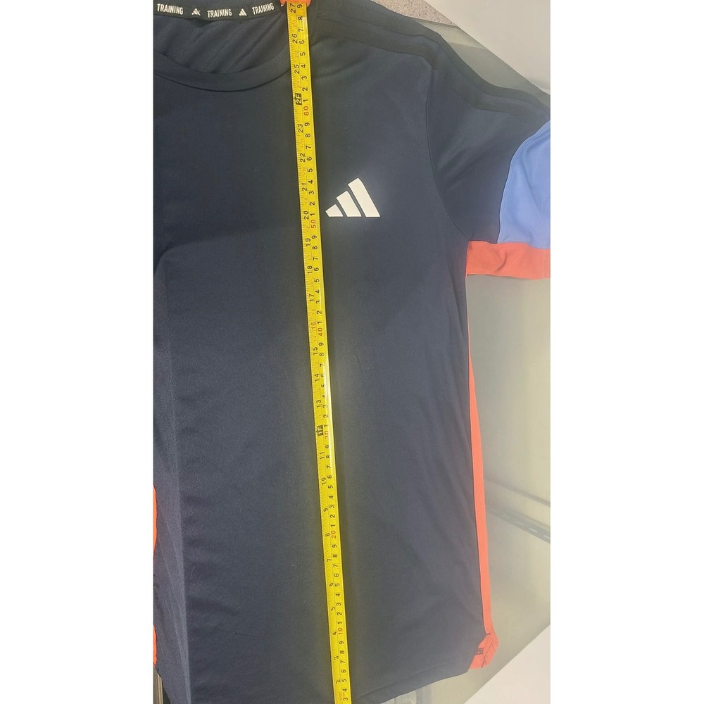 Adidas Aeroready Men's Large Training Shirt Black‎ Colorblock Short Sleeve